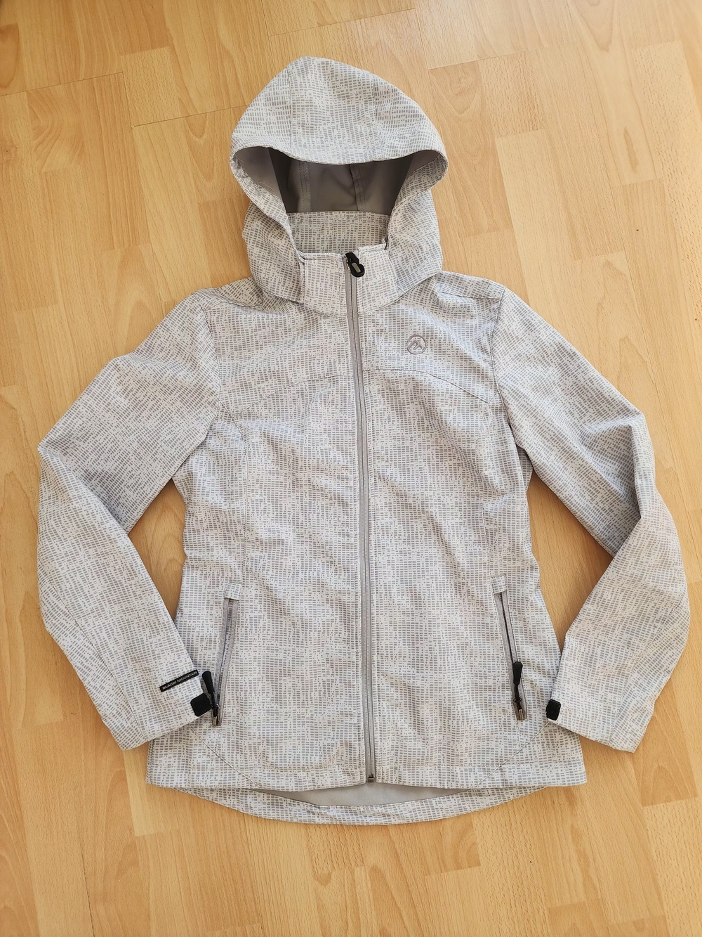 Black Mountain Light Heather Gray Hooded Shell Jacket